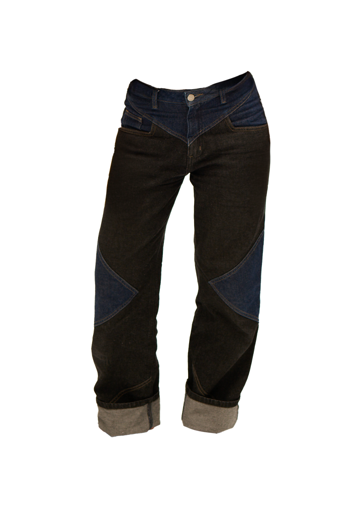 Cowgirl Jean in Black &amp; Blue