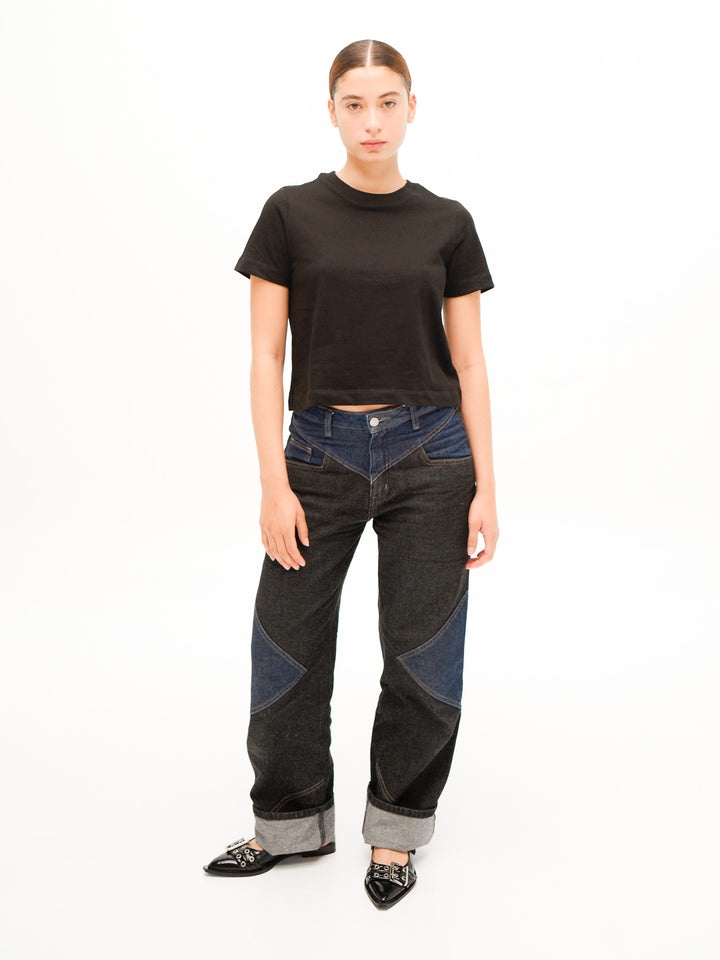 Cowgirl Jean in Black & Blue