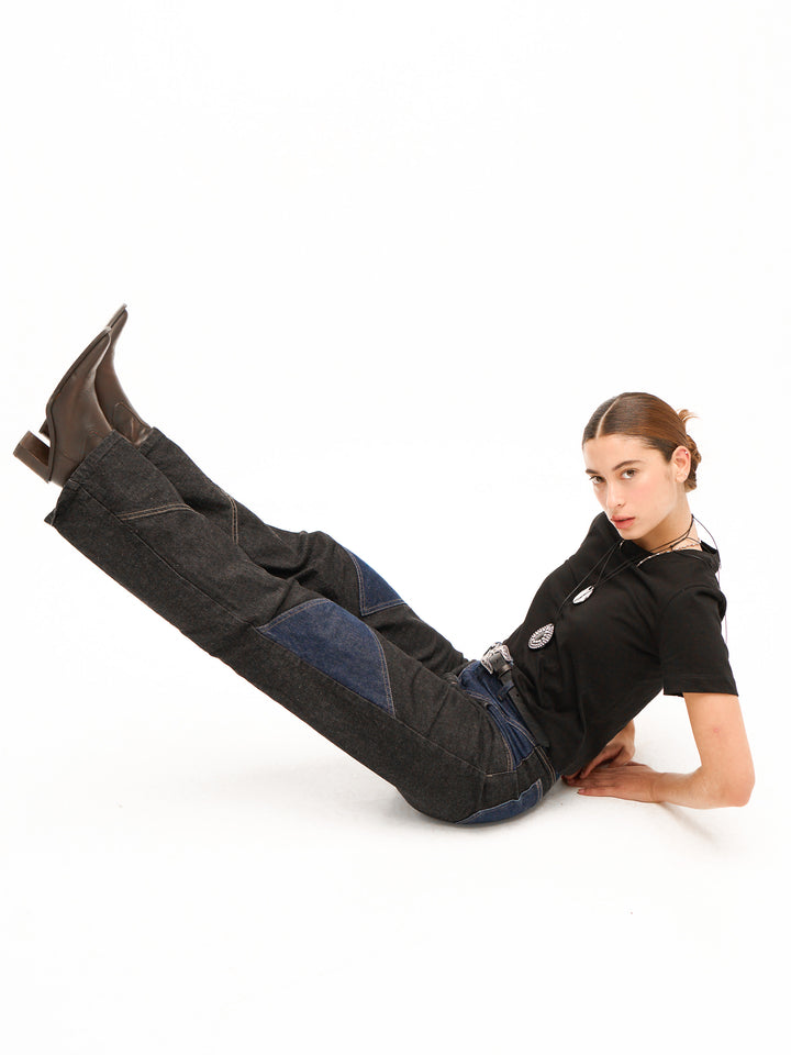 Cowgirl Jean in Black & Blue