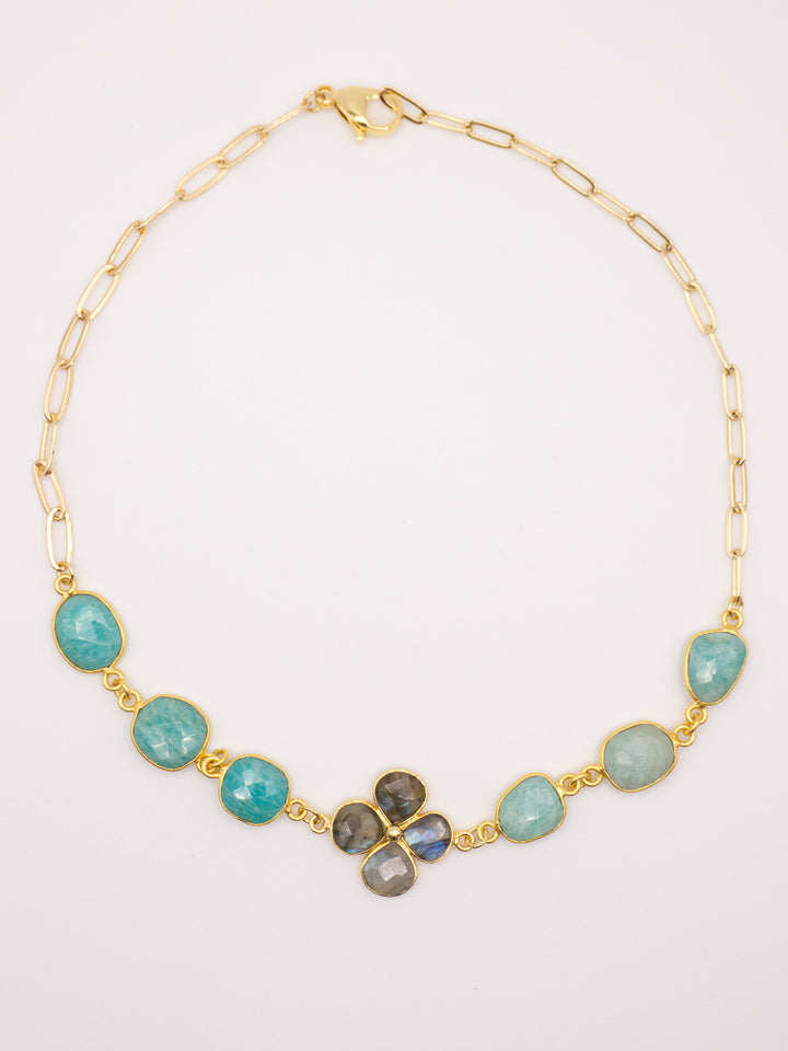 Brisa Choker - Gold/Aqua