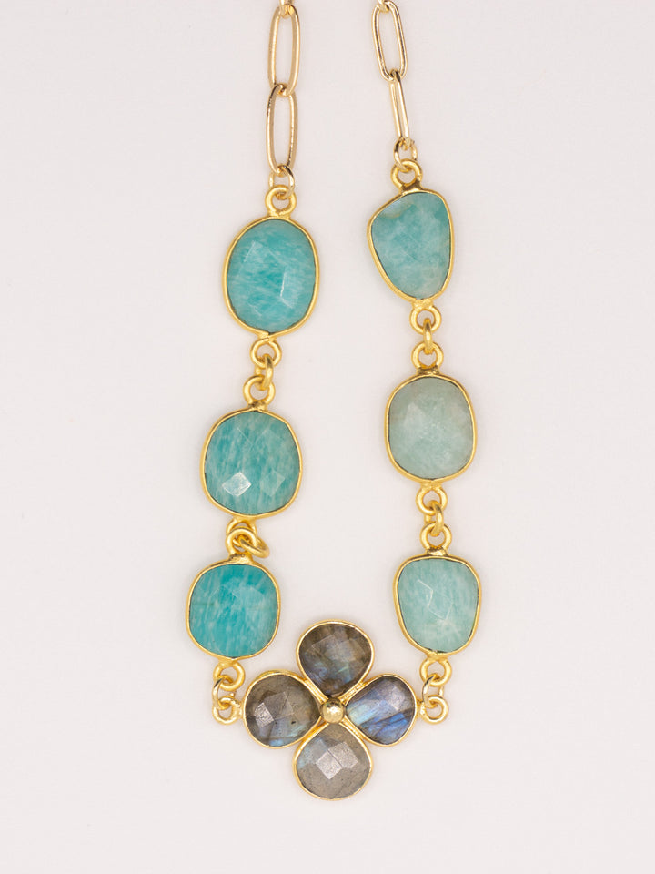 Brisa Choker - Gold/Aqua