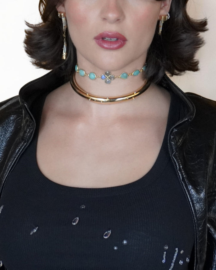 Asymmetrical Mother-of-Pearl Earrings