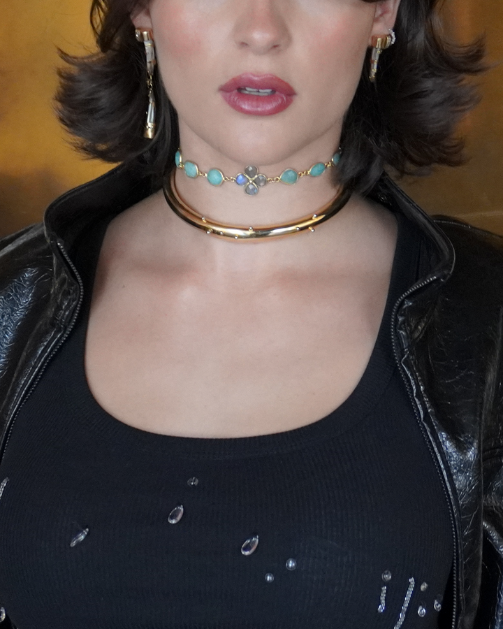 Asymmetrical Mother-of-Pearl Earrings